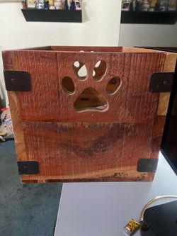 Solid wooden storage box