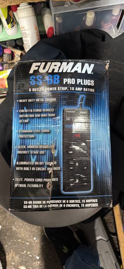 Furman SS-6B Pro Plug 6 Outlet AC Surge 15A Power Strip Conditioning