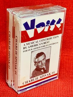 2-NEW-Charlie Spivak Audio Cassette Tapes Musical Contribution-Armed Forces VDISC SEALED