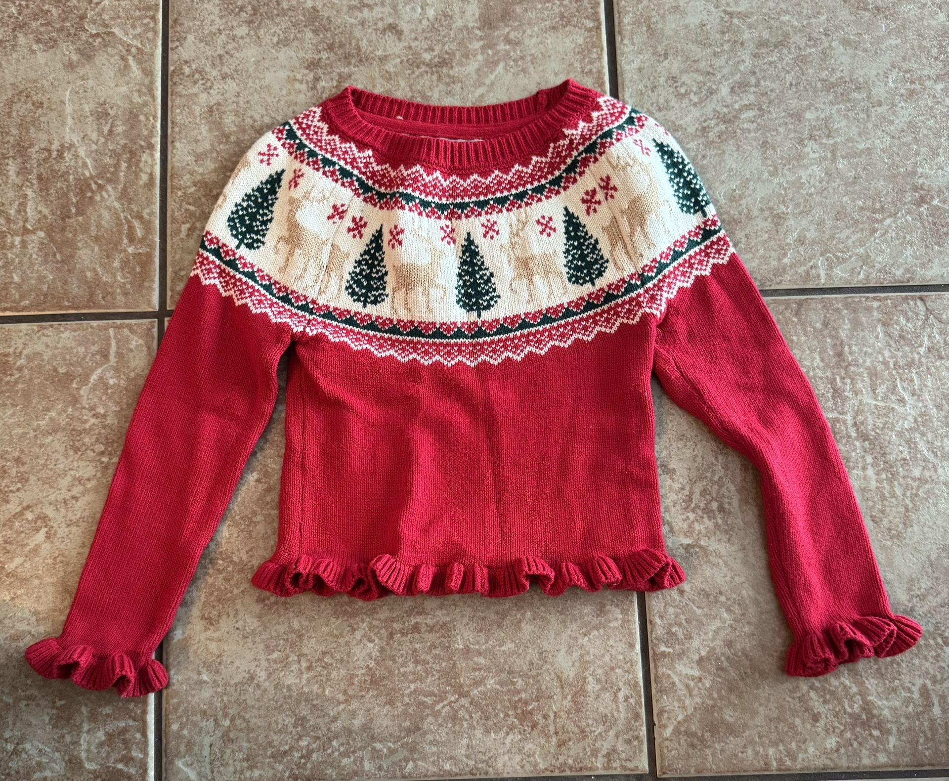 Little Girls Christmas Sweater Size 4T