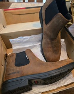 Wolverine Rancher Level Chelsea Slip-on Steel-toe Work Boot, Size 11
