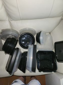 Restaurant reusable plastic containers