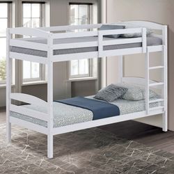 TWIN/TWIN BUNK BED (BRAND NEW)(((MATTRESS NOT INCLUDED)))