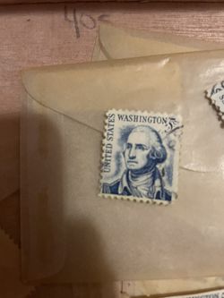 1967 GEORGE WASHINGTON 5 CENT BLUE Postage Stamp Vintage Rare