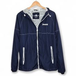 Walt Disney Parks Navy Blue Full Zip Lightweight Windbreaker Rain Jacket Size Small