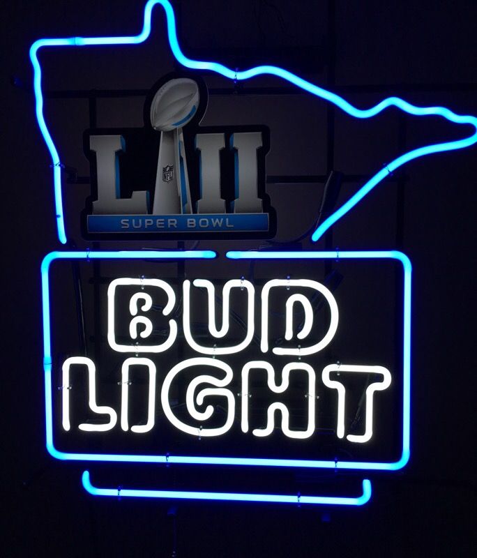 bud light patriots neon sign