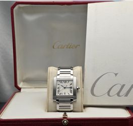 CARTIER TANK FRANÇAIS LARGE AUTOMATIC DATE STAINLESS STEEL *MINT CONDITION*