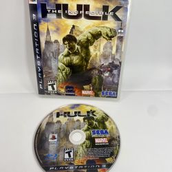 The Incredible Hulk PS3 (Sony PlayStation 3, 2008) NO MANUAL Disc + Case Tested