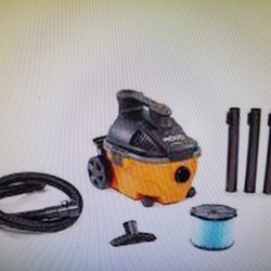 Rigid 4 gallon 5.0-Peak HP Power Wet/Dry Shop Vacuum with Fine Dust Filter, Hose & Accessories 