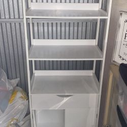 White Tall Storage Cabinet