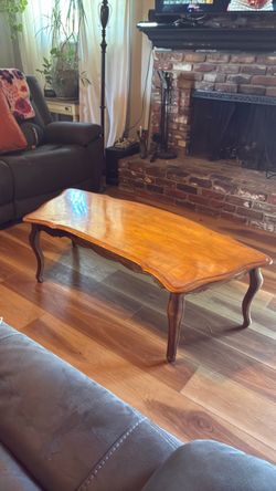 wood coffee table
