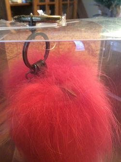 Patricia Nash real fur keychain