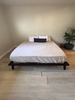Solid Wood King Bed Frame