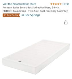 NEW - 9in Twin Box Spring Bed Base