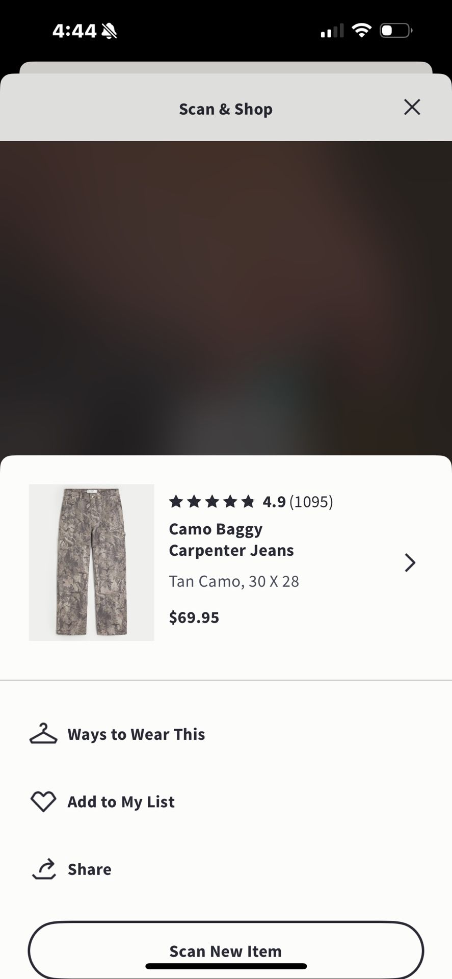 30x28 Hollister Camo Pants