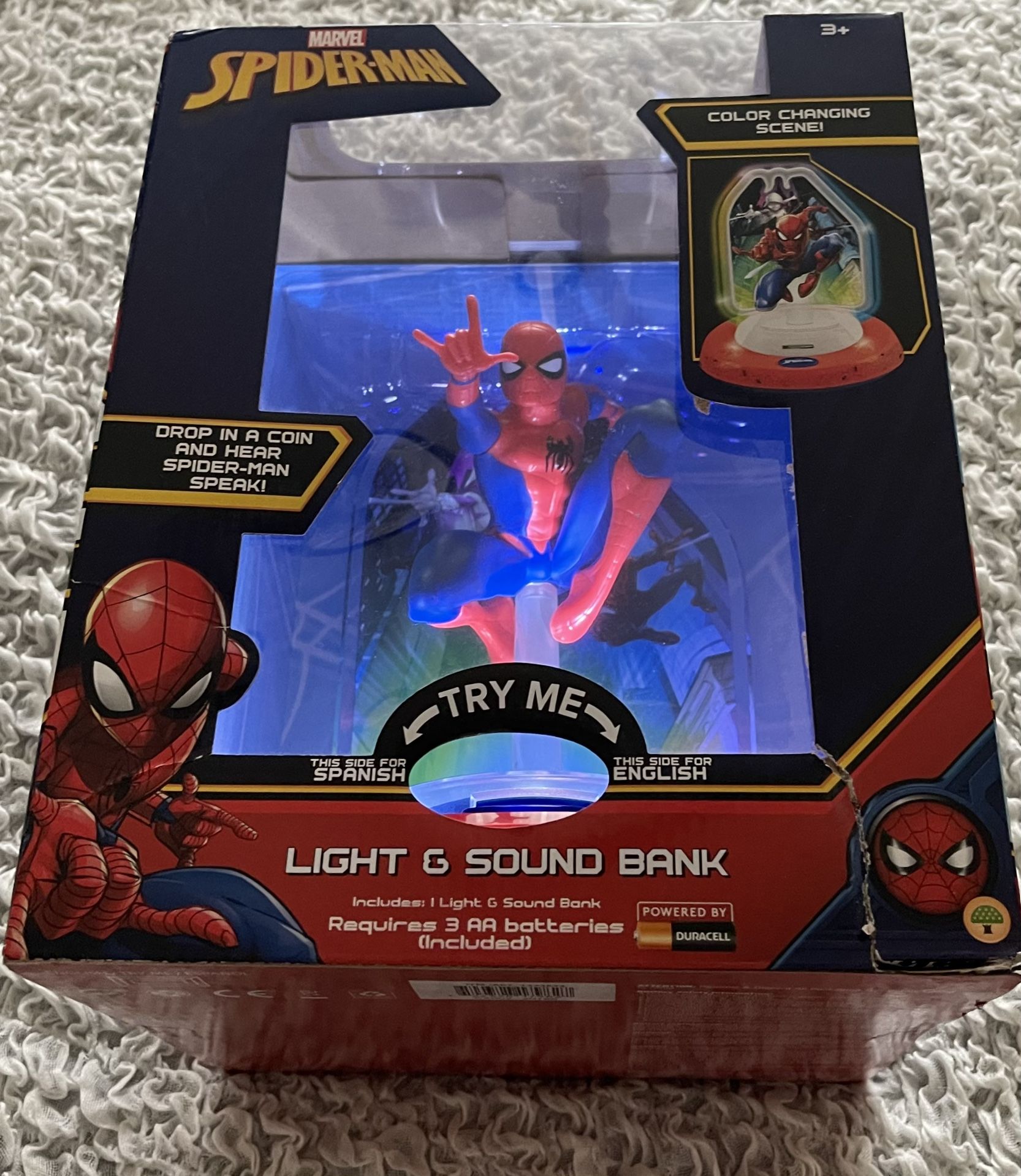 Marvel Spider Man Light and Sound Room Glow Spiderman (batteries Included) - Brand New