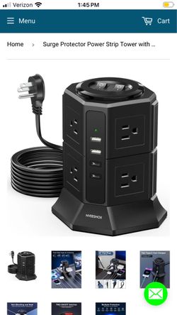 NVEESHOX Surge Protector Power Strip Tower