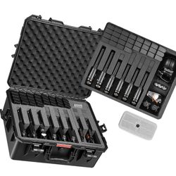 New Hard Pistol Case with XPE Foam Lining for Secure Storage, 21.9x17.9x8.8in