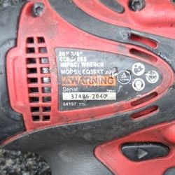 earthquake 20v 3/8  impact wrench  with 2x 4.0AH batteries