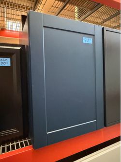 Navy blue upper kitchen cabinets 21x30