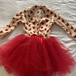 Cute Hearts Dress For Girl 6 Years 