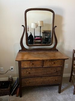 Antique dresser with mirror