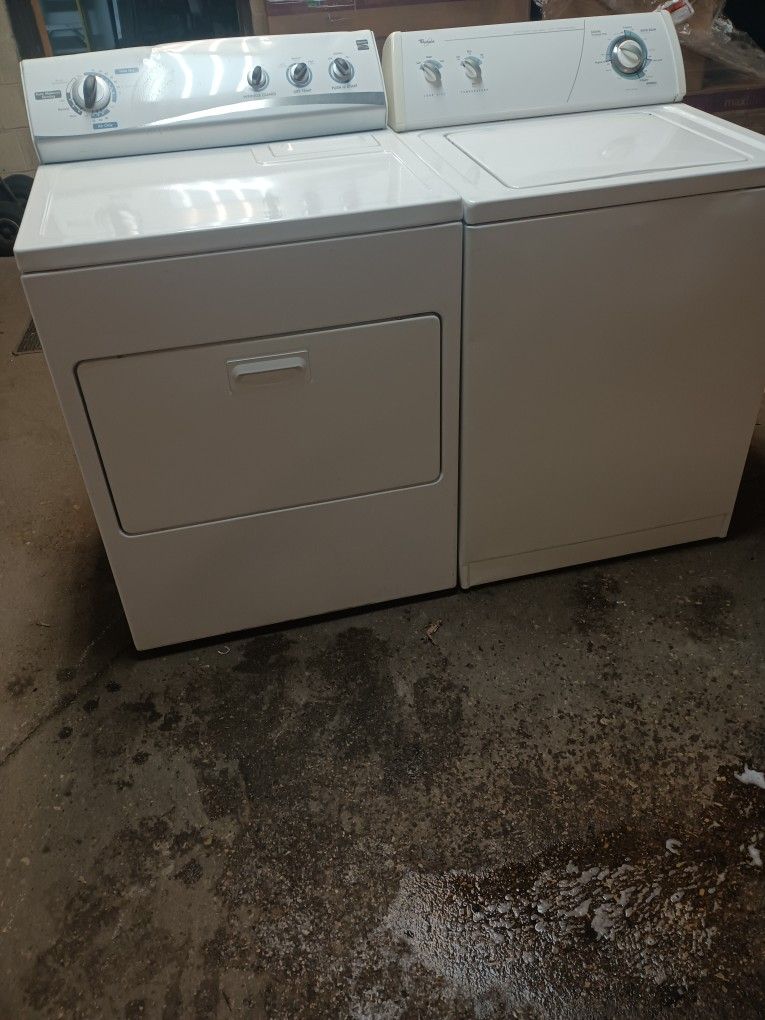 Heavy Duty Whirlpool Washer And Dryer Both Work Great 90 Day Warranty
