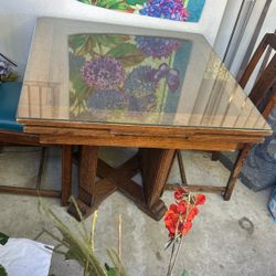Antique Table And Two Chairs
