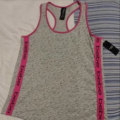 Bebe Women's Sleepwear Gray Cami Tank Top & Pants 2 Pc Pajama  Set