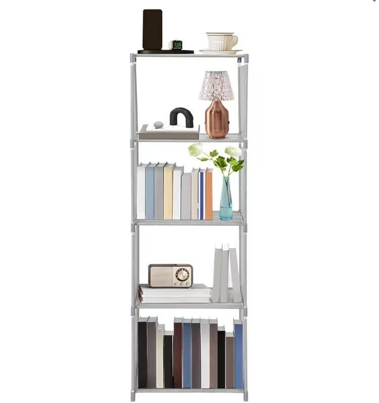 Plastic Shelving Unit 4 Layer, 15.7x11.0x49.2In Plastic Shelving Units Free Standing,Storage Unit, Book Cabinet Rack Bookcase Shelving Storage Organiz