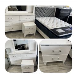 New year sale. Colby White bedroom set now $999. Easy finance option. Same day delivery.