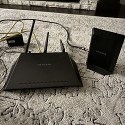 NetGear Nighthawk Router And Modem With Cables 