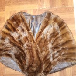 100% Real Beaver Fur Shawl  