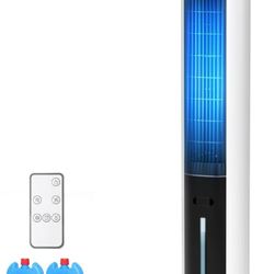 3-in-1 Evaporative Air Cooler, 12H Timer Cooling Fans that Blow Cold Air With 3L Water Tank, 50°Oscillating Tower Fan for Bedroom, Office with 3 Speed