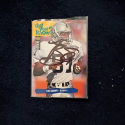Upper Deck 1995 Tim Brown AUTOGRAPHED card