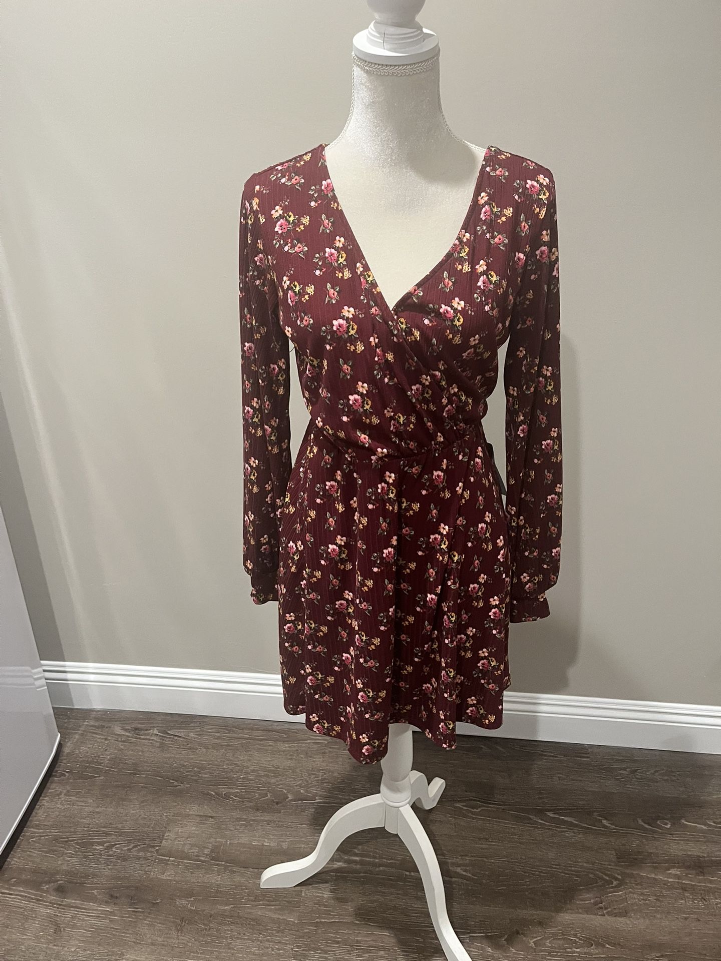 Red Dress With Flowers 