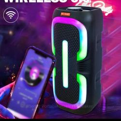 New Rechargeable Portable Bluetooth party speaker with LED light show 