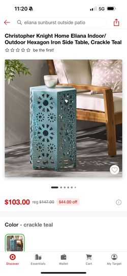 Indoor/ Outdoor Iron Side Table