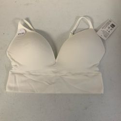 Jockey Women’s Bra. Wire Free Smooth T-Shirt Bralette. Sz M.  White.                      Sh