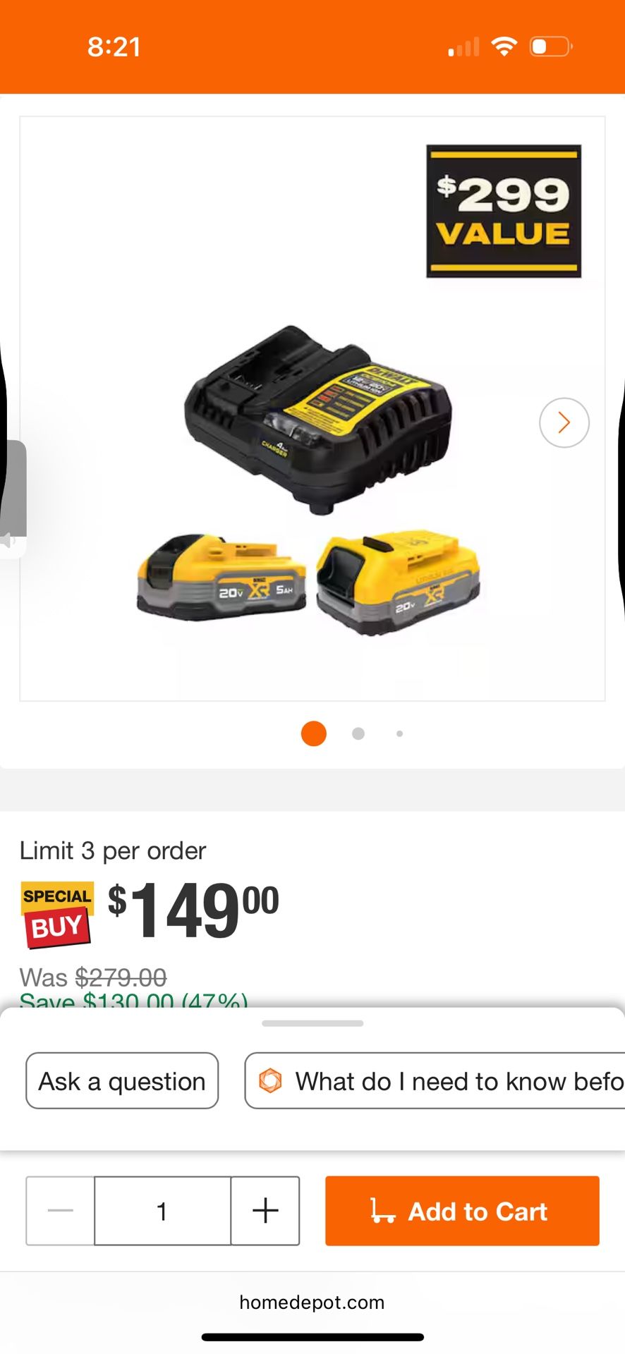 Battery And Charger $80 O.B.O