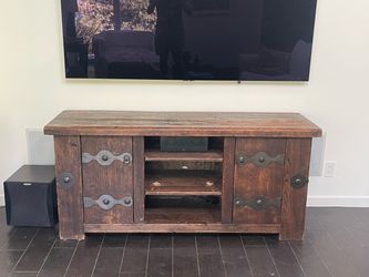 Solid Wood Hacienda / Spanish Rustic TV Console – 67” - Stunning!