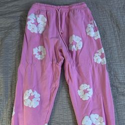 Denim tears pink sweatpants