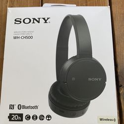 New! Sony wireless on ear headphones ~ black 