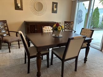 High Back Dining Chairs Set of 4, Solid Wood Leg Kitchen Chairs for Dining Room - Brown