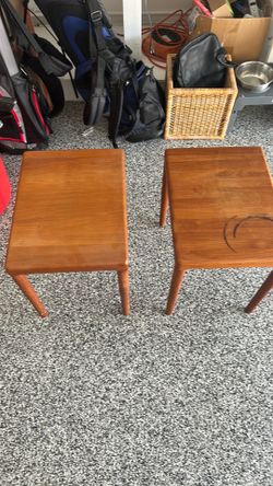 Teak end tables