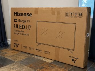 Hisense 75” U7H 4K Smart TV IMAX Dolby Vision Wall Mount (Included)