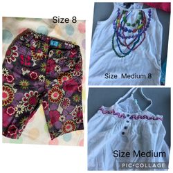 Summer Girls clothing: pants from The Children’s Place, blouse from Roxy Girl and GapKids