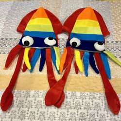 Rainbow Squid Hats (2)
