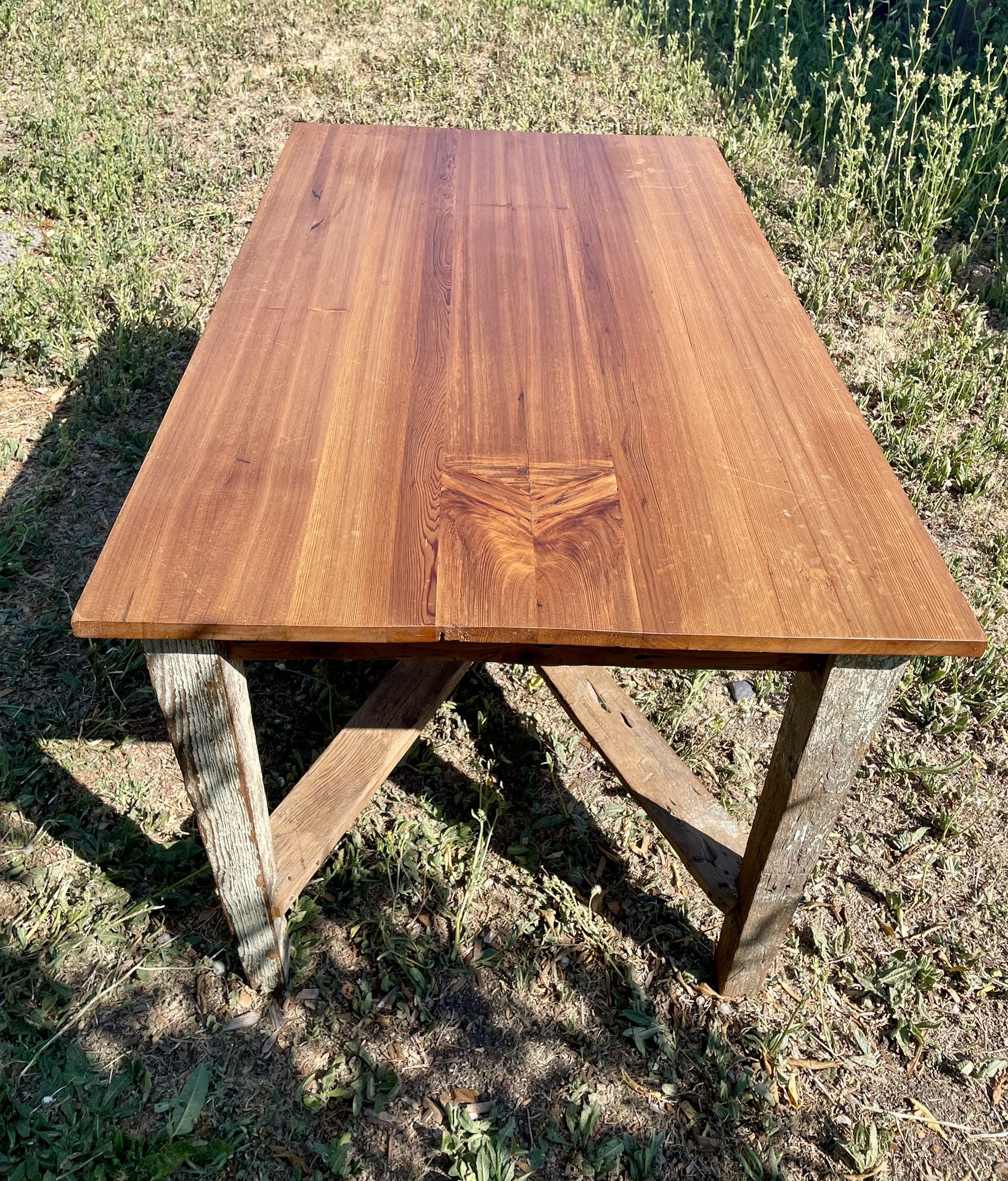 Dining table- Refurbished Wood From William Tell House In Tomales