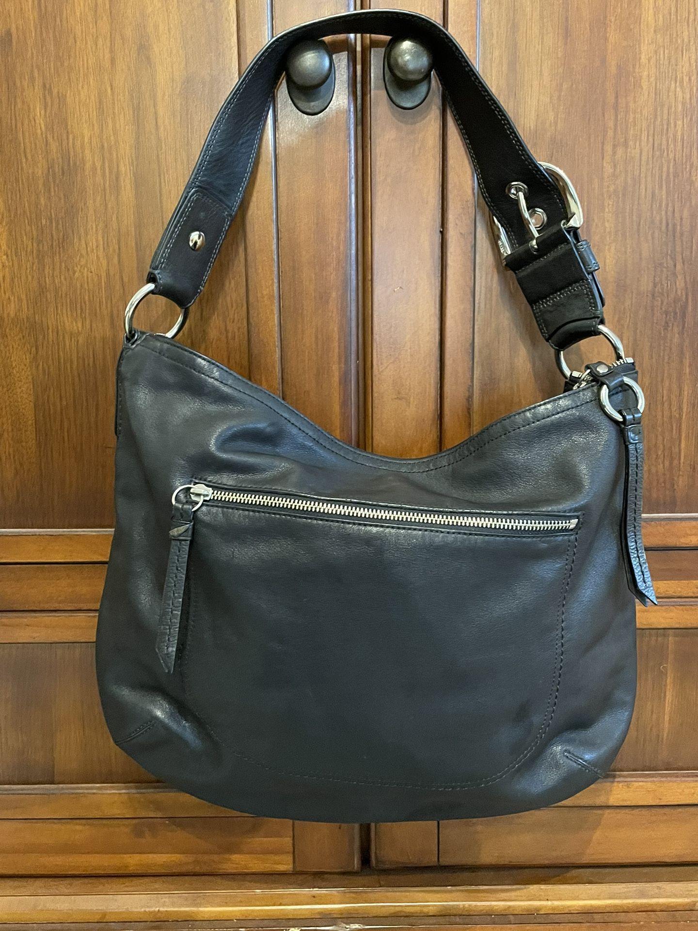 Genuine COACH Boho -Hobo Purse / Shoulder Bag - Black Leather
